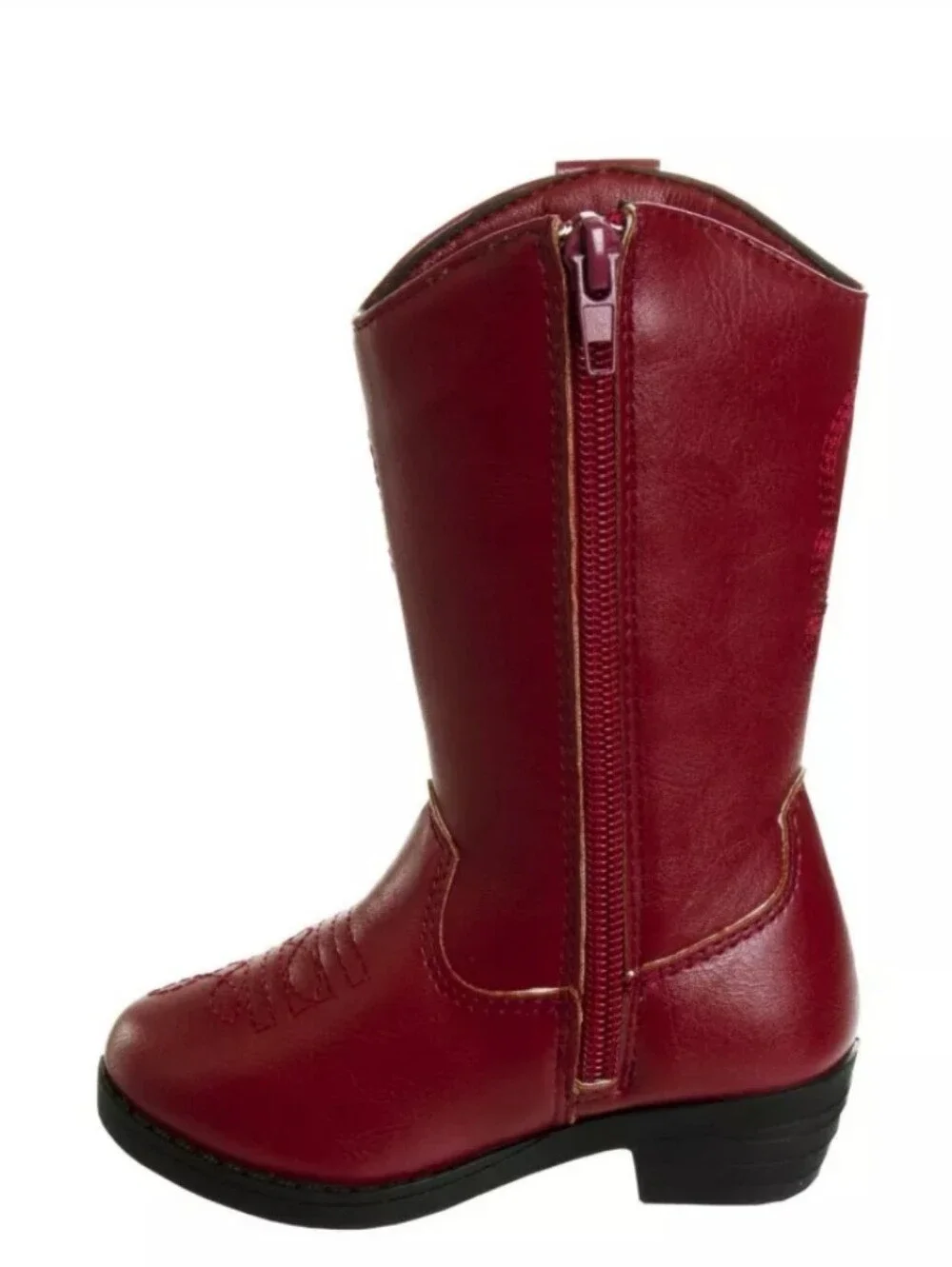 Kensie GirlGirls' Zip-up Boot with Heel Size 4